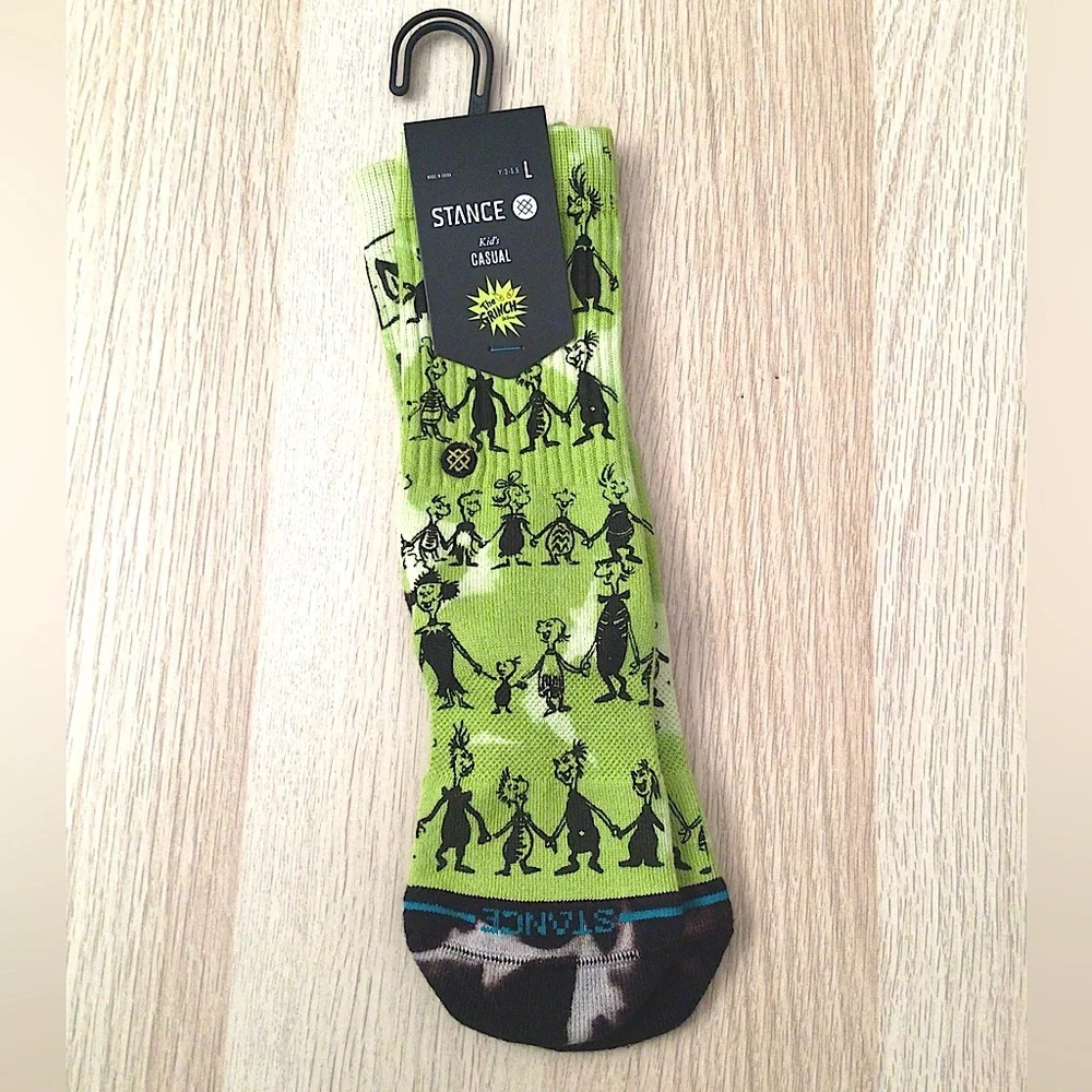 NWT Kids The Grinch Stance Crew Socks